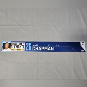 Toronto Blue Jays MLB Matt Chapman Roberto Clemente Day Nameplate Baseball